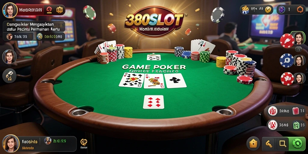 Screenshot gameplay 380SLOT yang menampilkan aksi poker seru.