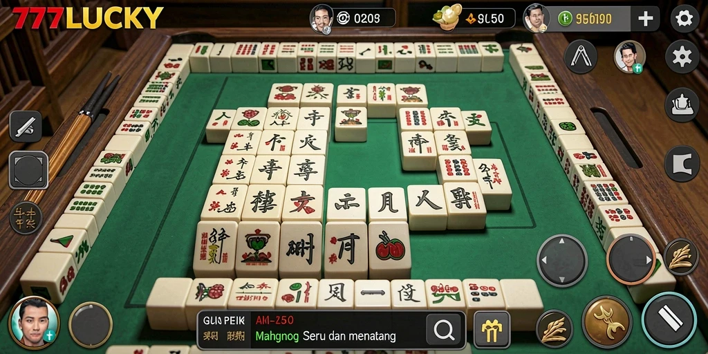 Gameplay seru Mahjong di 777LUCKY yang menampilkan level menarik.