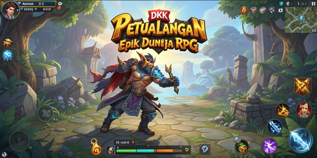 Tampilan utama gameplay DKK yang penuh aksi dan petualangan.