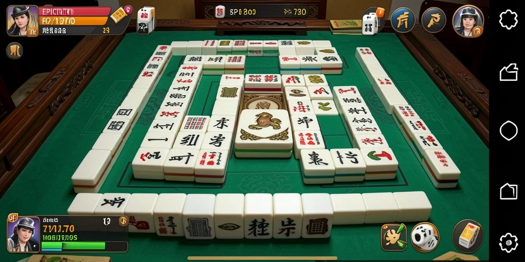 Tampilan gameplay Mahjong yang seru dan interaktif.