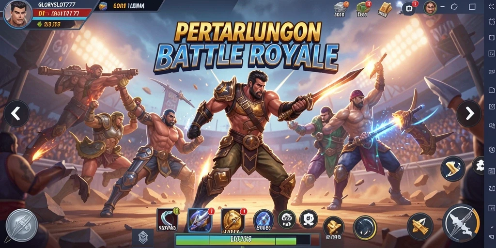 Gameplay seru dari GLORYSLOT777 dalam Battle Royale