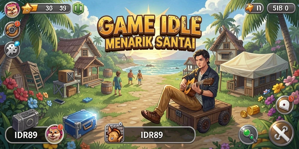 Tampilan gameplay menarik dari IDR89 saat sedang dalam mode Idle.