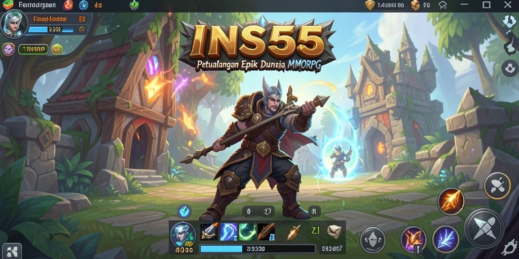 Screenshot gameplay INS55 yang menampilkan aksi seru di dunia MMORPG.