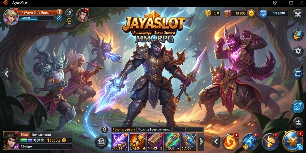 Tampilan gameplay JAYASLOT yang menakjubkan dalam dunia MMORPG.