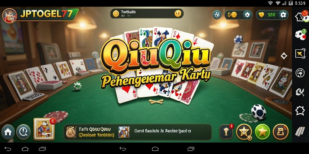 Tampilan screenshot JPTOGEL77 yang menunjukkan aksi permainan QiuQiu.