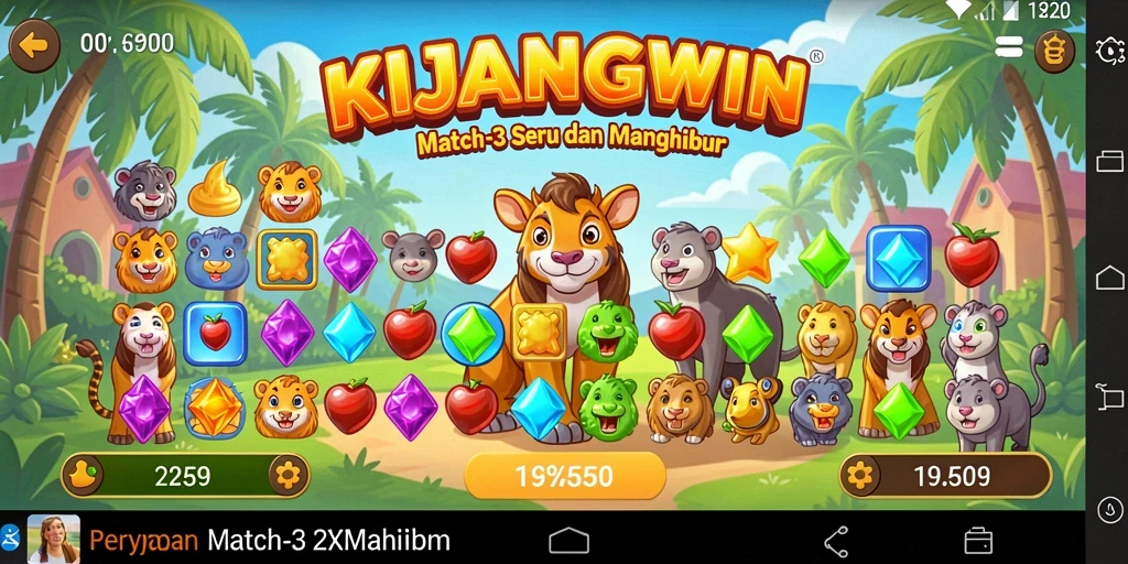 Tampilan gameplay seru dan penuh warna dari KIJANGWIN.
