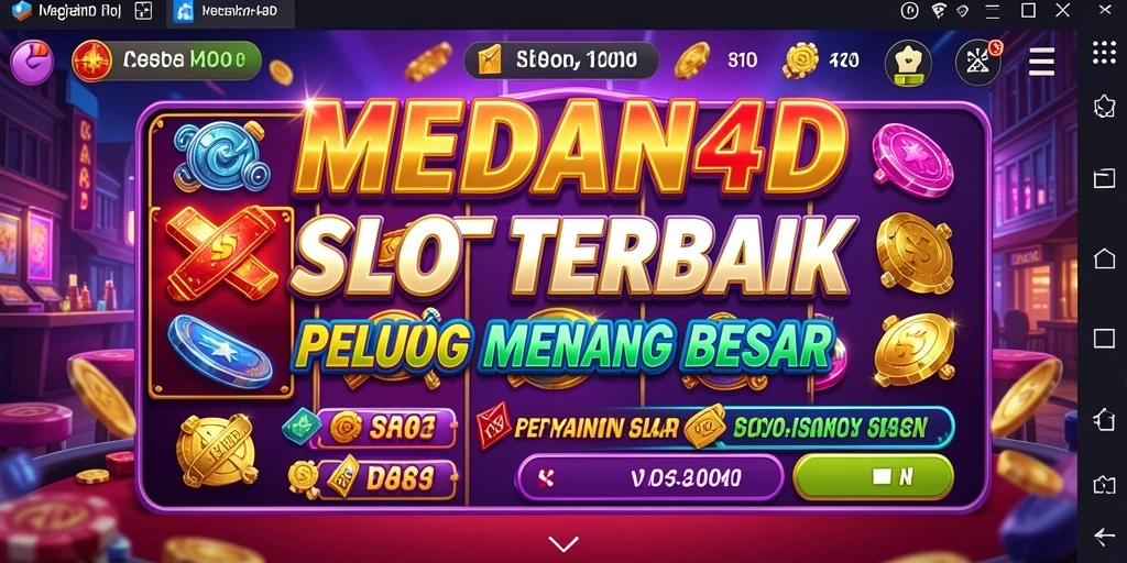 Tampilan gameplay menarik dan penuh warna dari permainan Slot MEDAN4D.