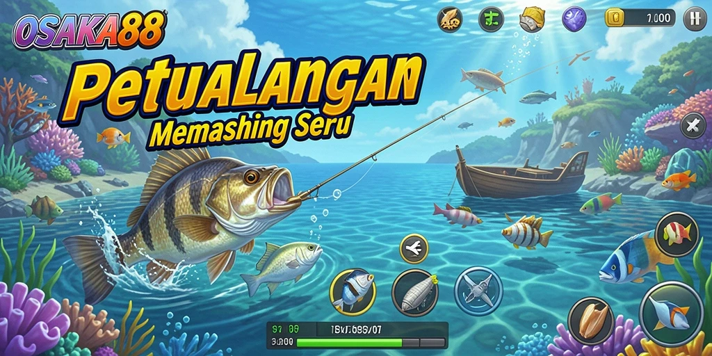 Gameplay OSAKA88 yang menampilkan suasana memancing yang seru.