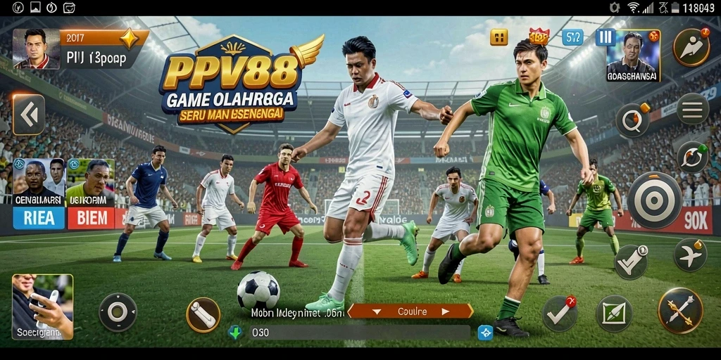 Tampilan gameplay seru dalam PPV88 yang menggambarkan pertandingan olahraga.