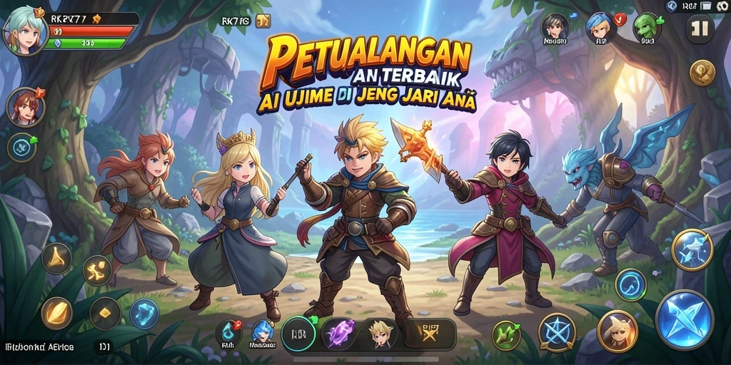 Tampilan gameplay seru dari RK77 dengan karakter anime yang dinamis.