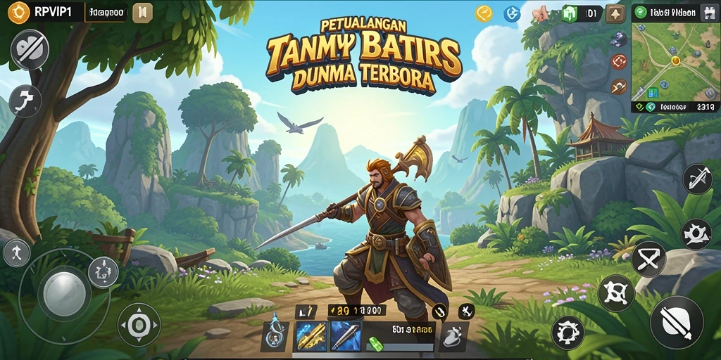 Tampilan gameplay RPVIP1 dalam dunia terbuka yang menakjubkan.