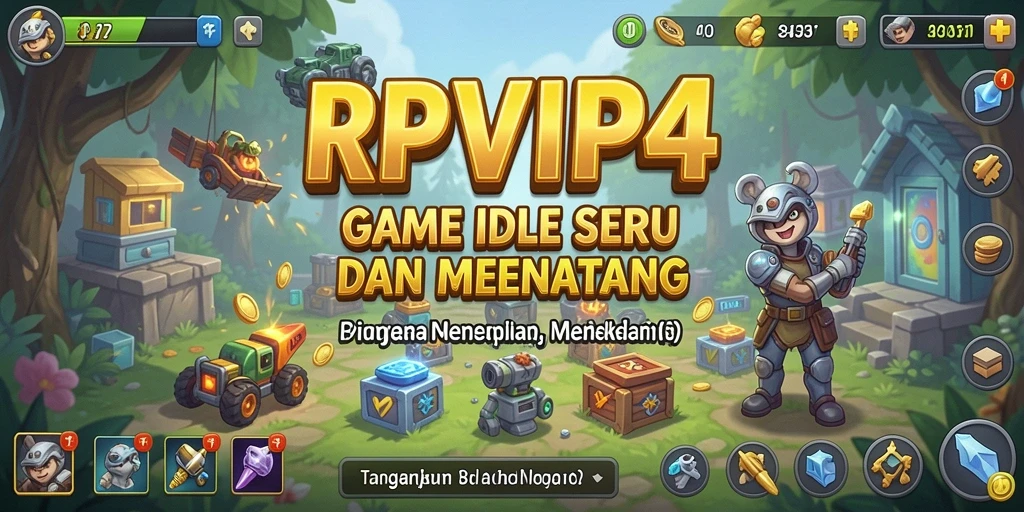 Tampilan gameplay seru dalam RPVIP4 yang menampilkan elemen Idle.