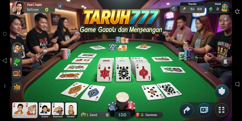 Screenshot gameplay Gaple menunjukkan keseruan bermain TARUH777.