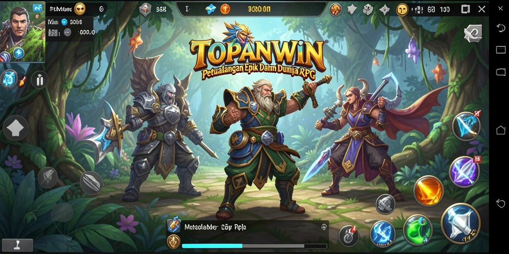Tampilan layar permainan RPG yang mendebarkan dalam TOPANWIN.